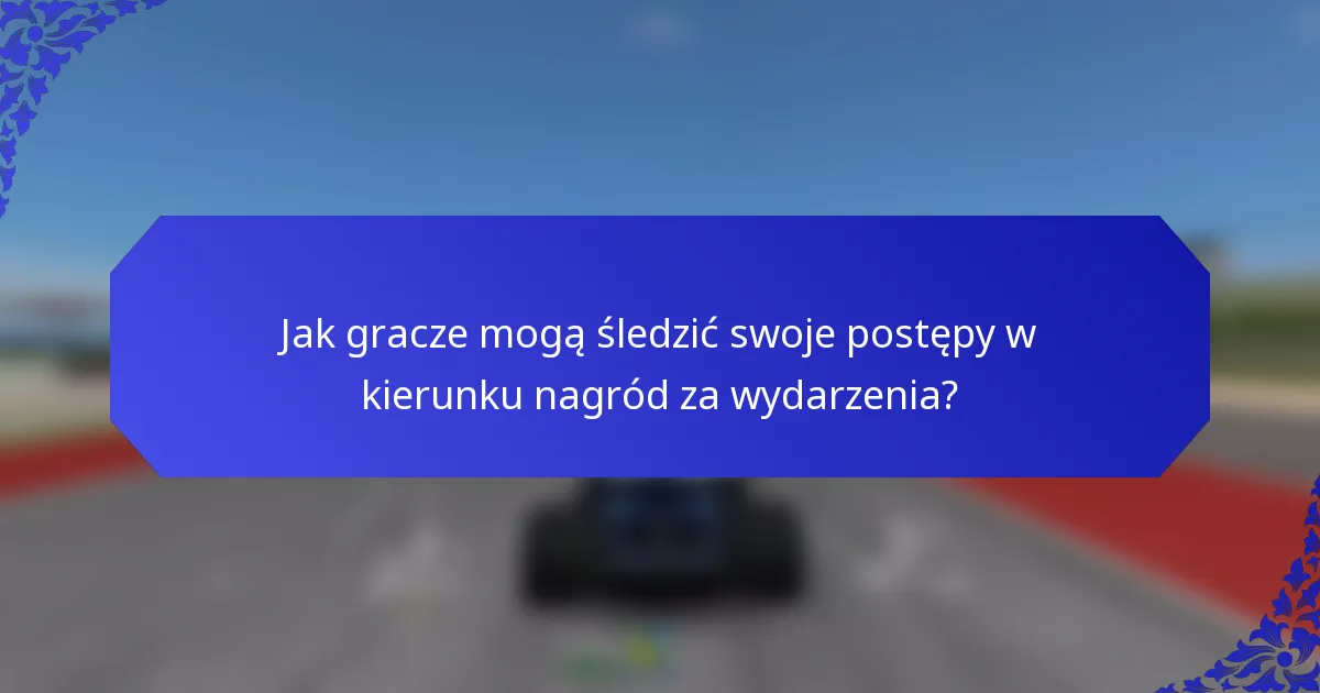 Jak gracze mogą śledzić swoje postępy w kierunku nagród za wydarzenia?