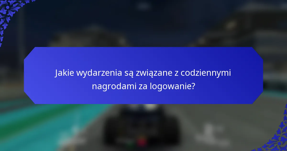 Jakie wydarzenia są związane z codziennymi nagrodami za logowanie?